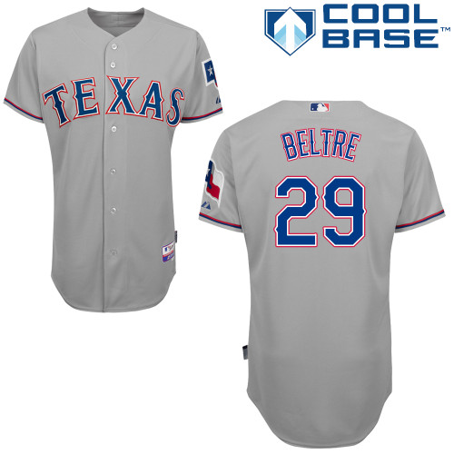 AdriAn Beltre #29 MLB Jersey-Texas Rangers Men's Authentic Road Gray Cool Base Baseball Jersey